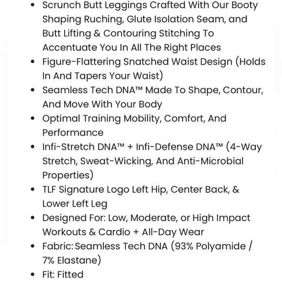 TLF Sculpt Butt-Scrunch Leggings - Picture 3 of 4